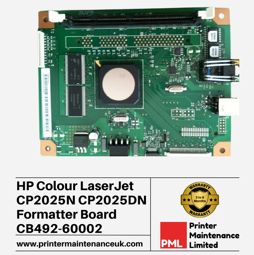 HP LaserJet CP2025 Main Logic Formatter Board - CB492-60002