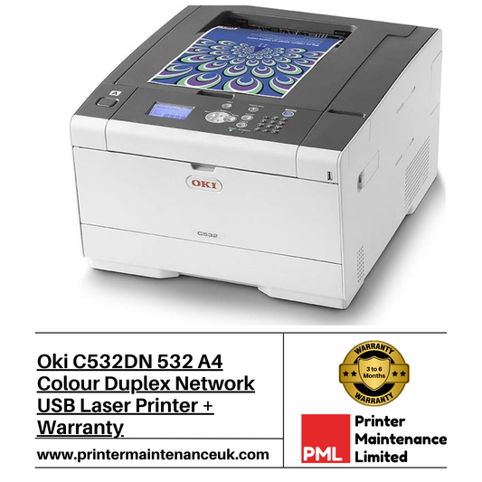 Oki C532DN 532 A4 Colour Duplex Network USB Laser Printer + Warranty