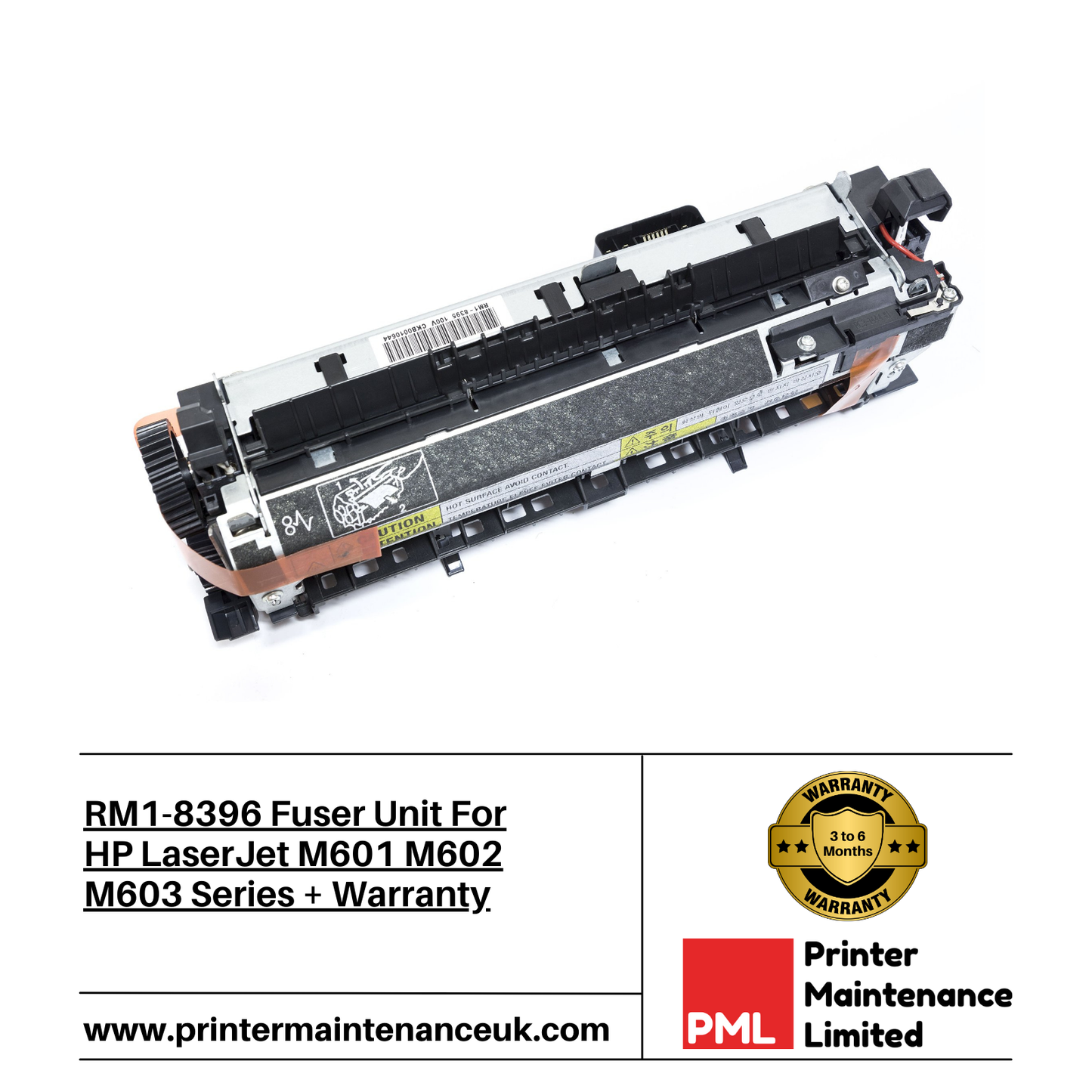 HP LaserJet M601 M602 M603 Fuser Unit - RM1-8396