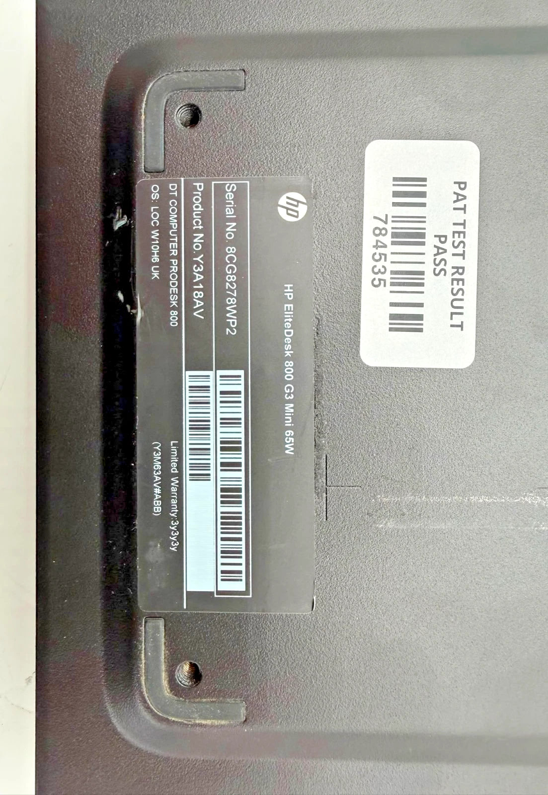 HP EliteDesk 800 G3 Mini 3.20GHz i5-6500 8GB RAM 256GB Grade B
