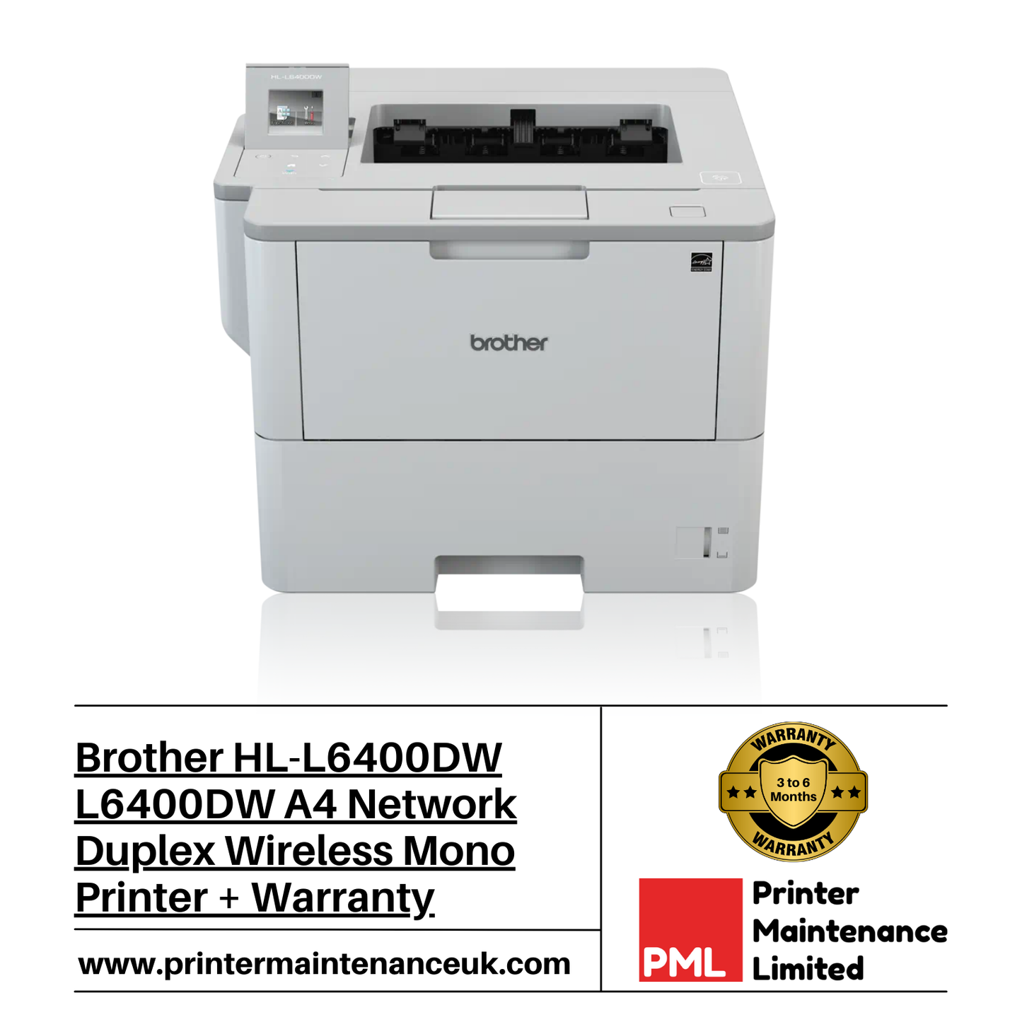 Brother HL-L6400DW L6400DW A4 Network Duplex Wireless Mono Printer + Warranty