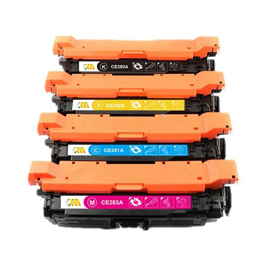 HP CP3525 Complete Genuine Toner Set 504A CE250A CE251A CE252A CE253A