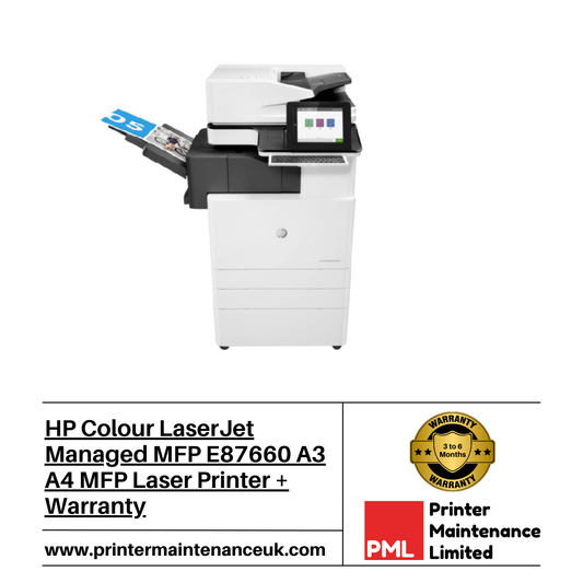 HP Colour LaserJet Managed MFP E87660 A3 A4 MFP Laser Printer + Warranty