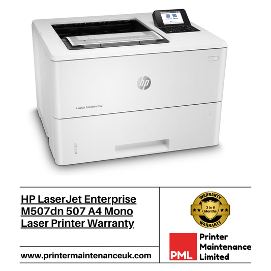 HP LaserJet Enterprise M507dn 507 A4 Mono Laser Printer Warranty