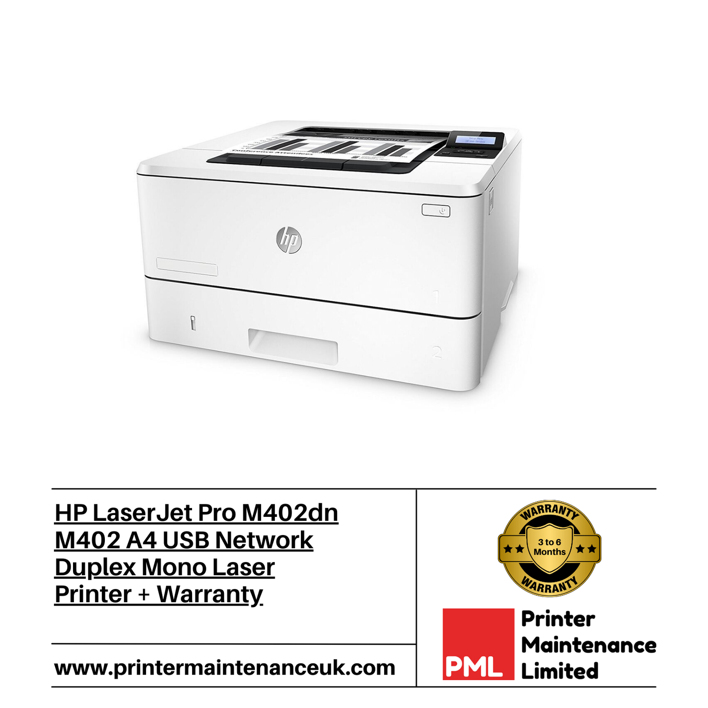 HP LaserJet Pro M402DN M402 A4 USB Network Duplex Mono Laser Printer + Warranty