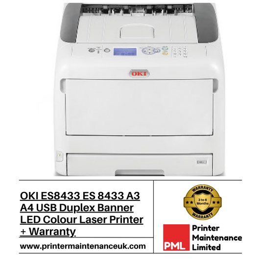 OKI ES8433 ES 8433 A3 A4 USB Duplex Banner LED Colour Laser Printer + Warranty