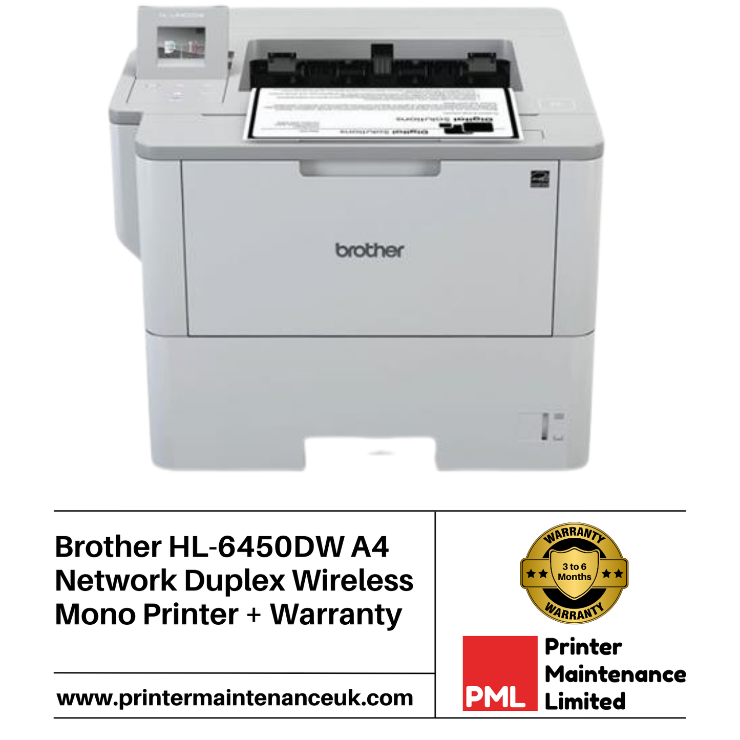 Brother HL-L6450DW L6450DW A4 Network Duplex Wireless Mono Printer + Warranty