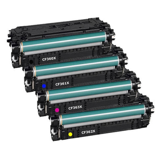 HP M552 M553 Complete Genuine Toner Set 508A CF360A CF361A CF362A CF363A